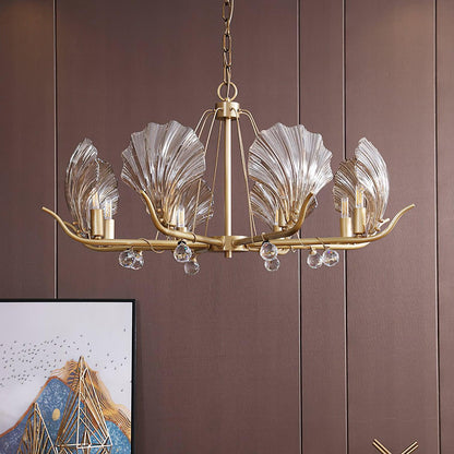 Shell Crystal Crown Chandelier