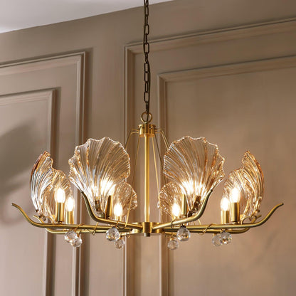 Shell Crystal Crown Chandelier