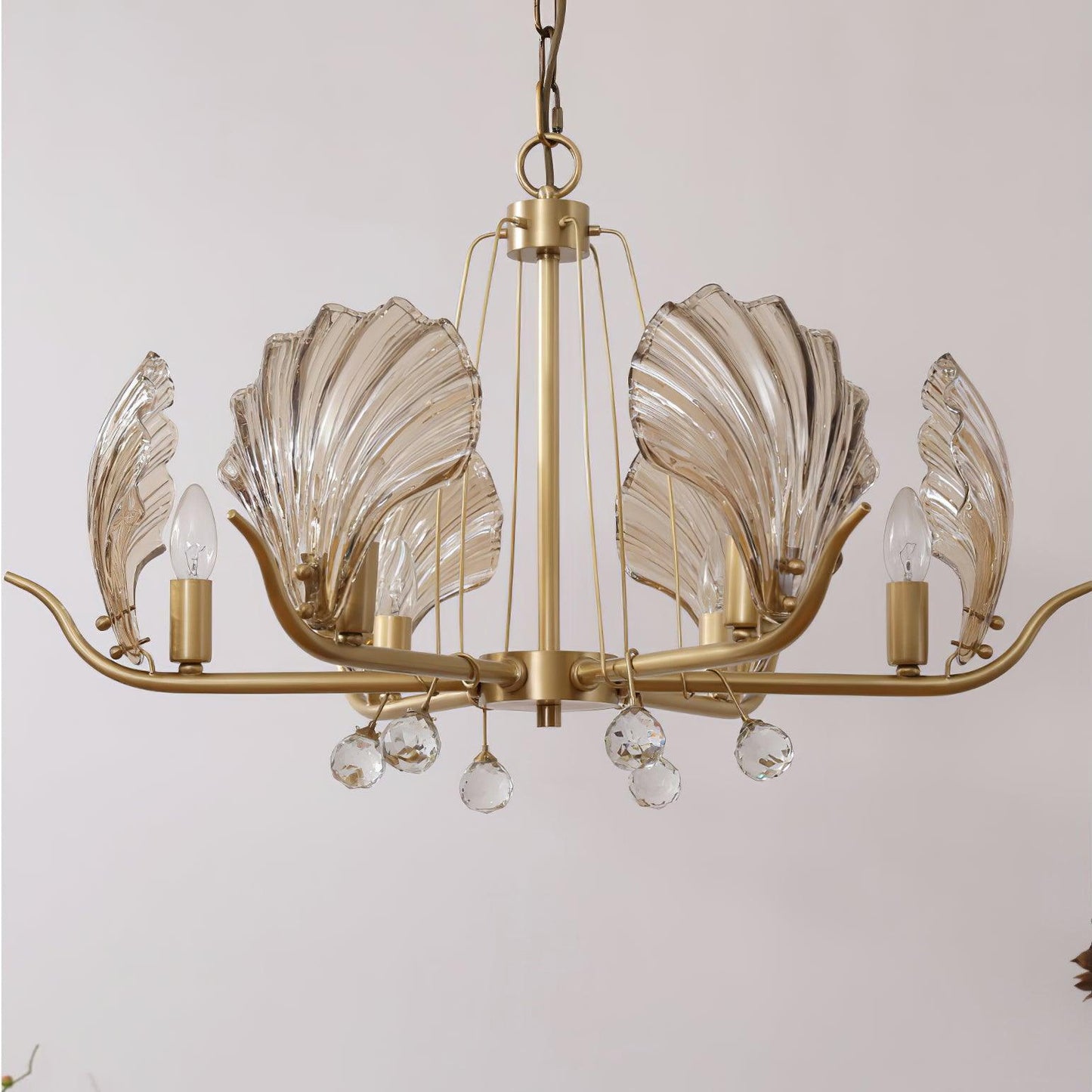 Shell Crystal Crown Chandelier