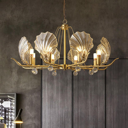 Shell Crystal Crown Chandelier