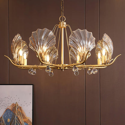 Shell Crystal Crown Chandelier