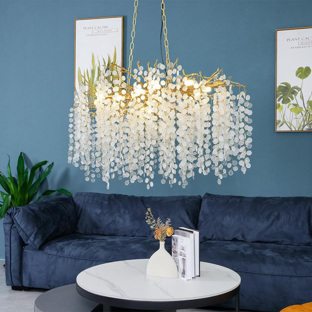 Shiro Noda Crystal Electrolier Chandelier