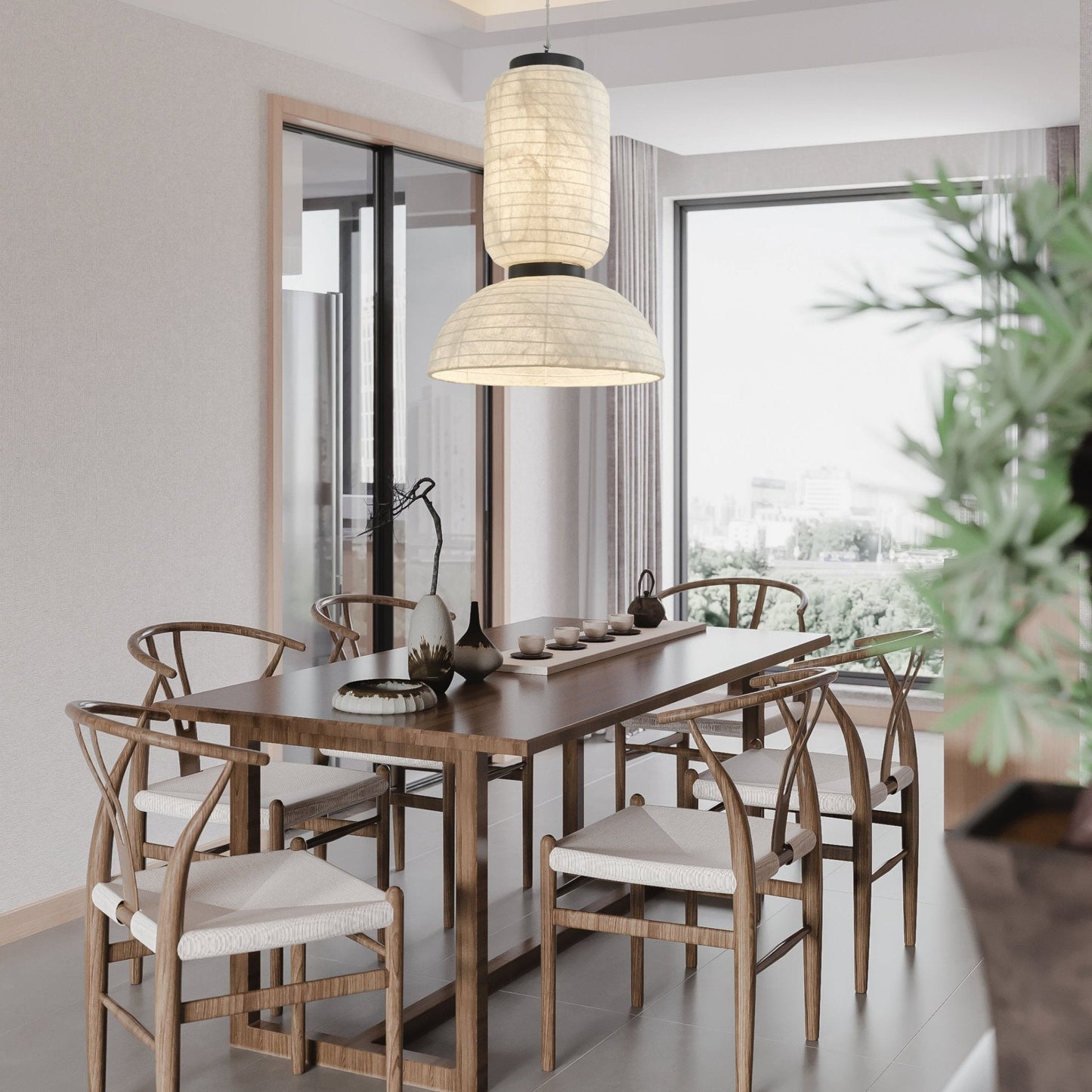 Modern Silk Droplight Pendant Light