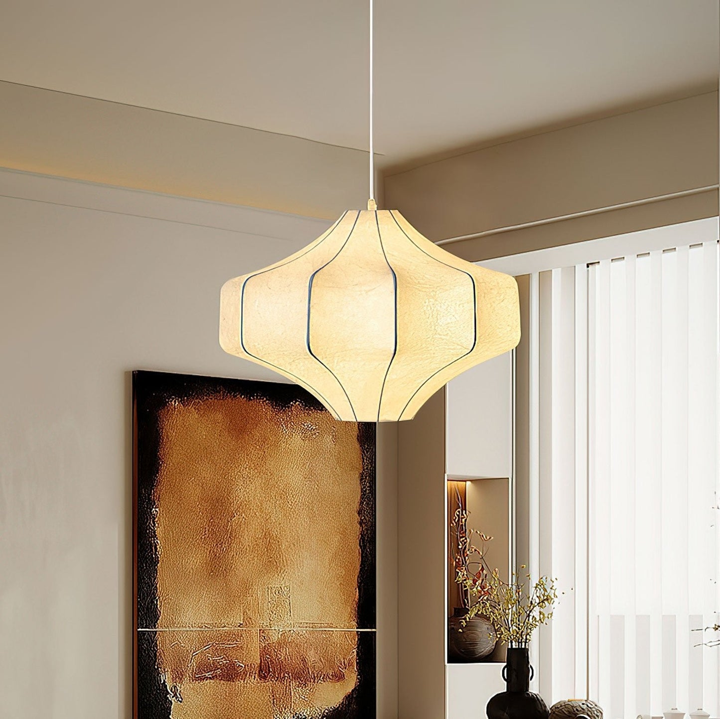 Silken Aura Silk Pendant Lamp