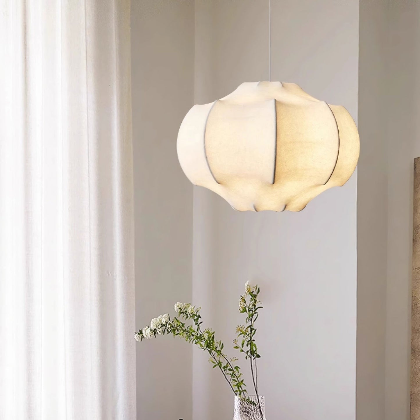 Silken Lotus Silk Pendant Lamp
