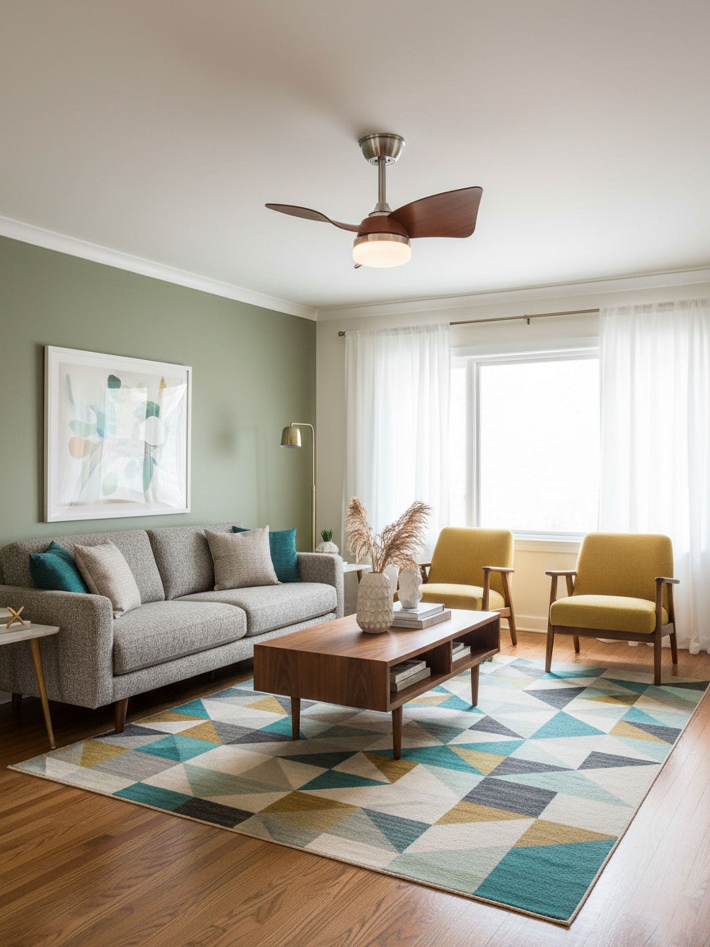 Silven Curve Ceiling Fan Light