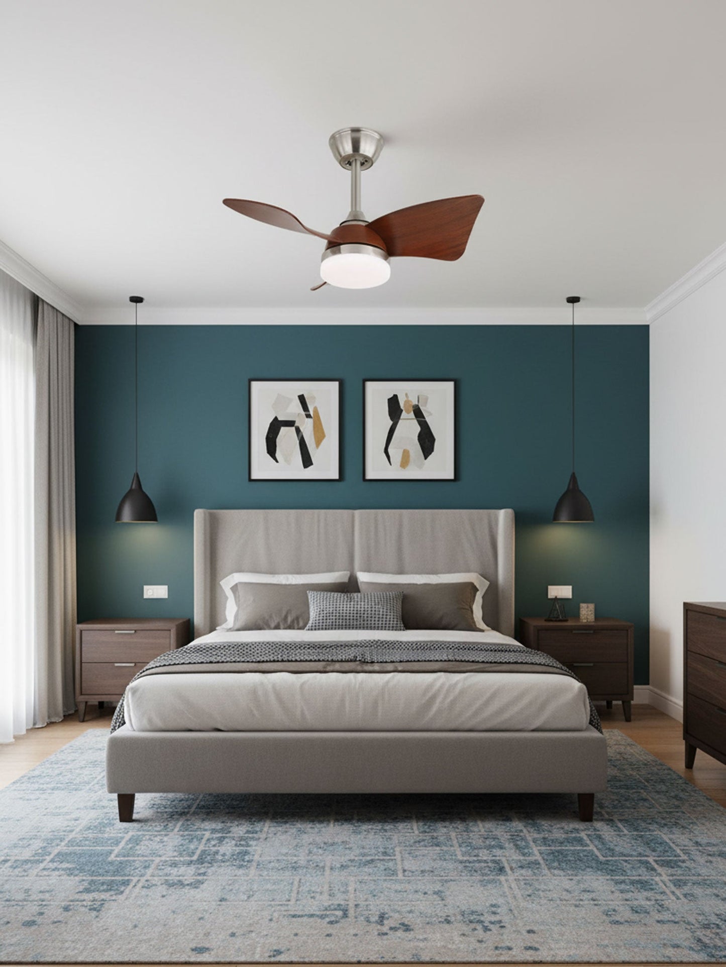 Silven Curve Ceiling Fan Light