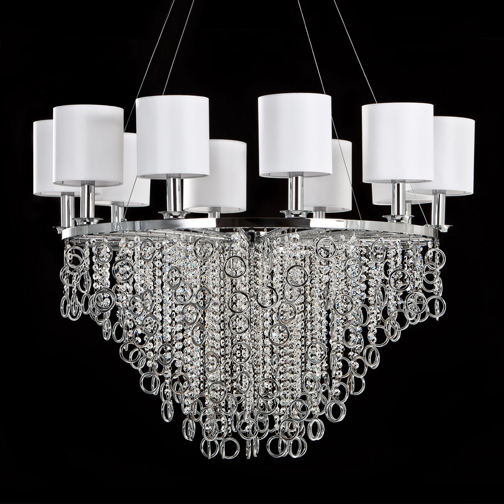 Modern Polished Chrome Crystal Chandelier 2