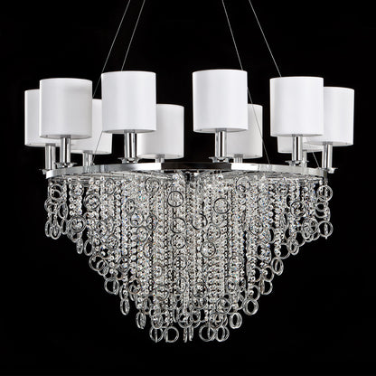 Modern Polished Chrome Crystal Chandelier 2