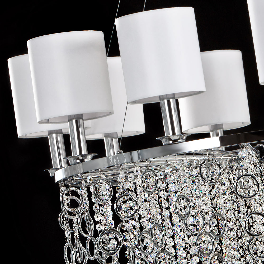 Modern Polished Chrome Crystal Chandelier 2