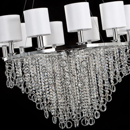 Modern Polished Chrome Crystal Chandelier 2