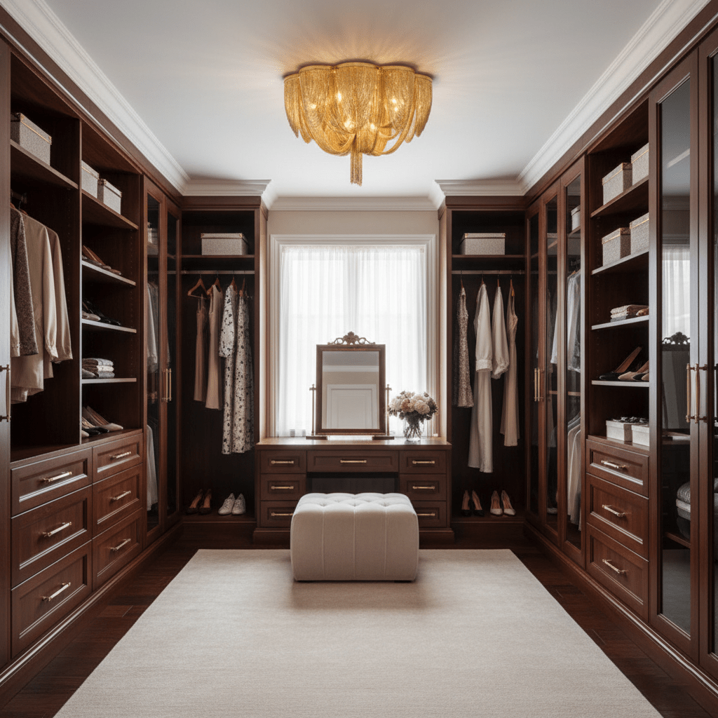 Silver Chain Tassel Ceiling Light