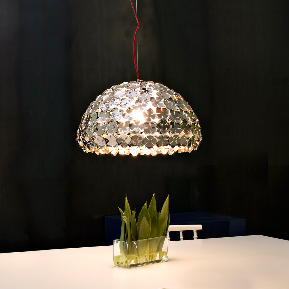 Silver Flower Pendant Light