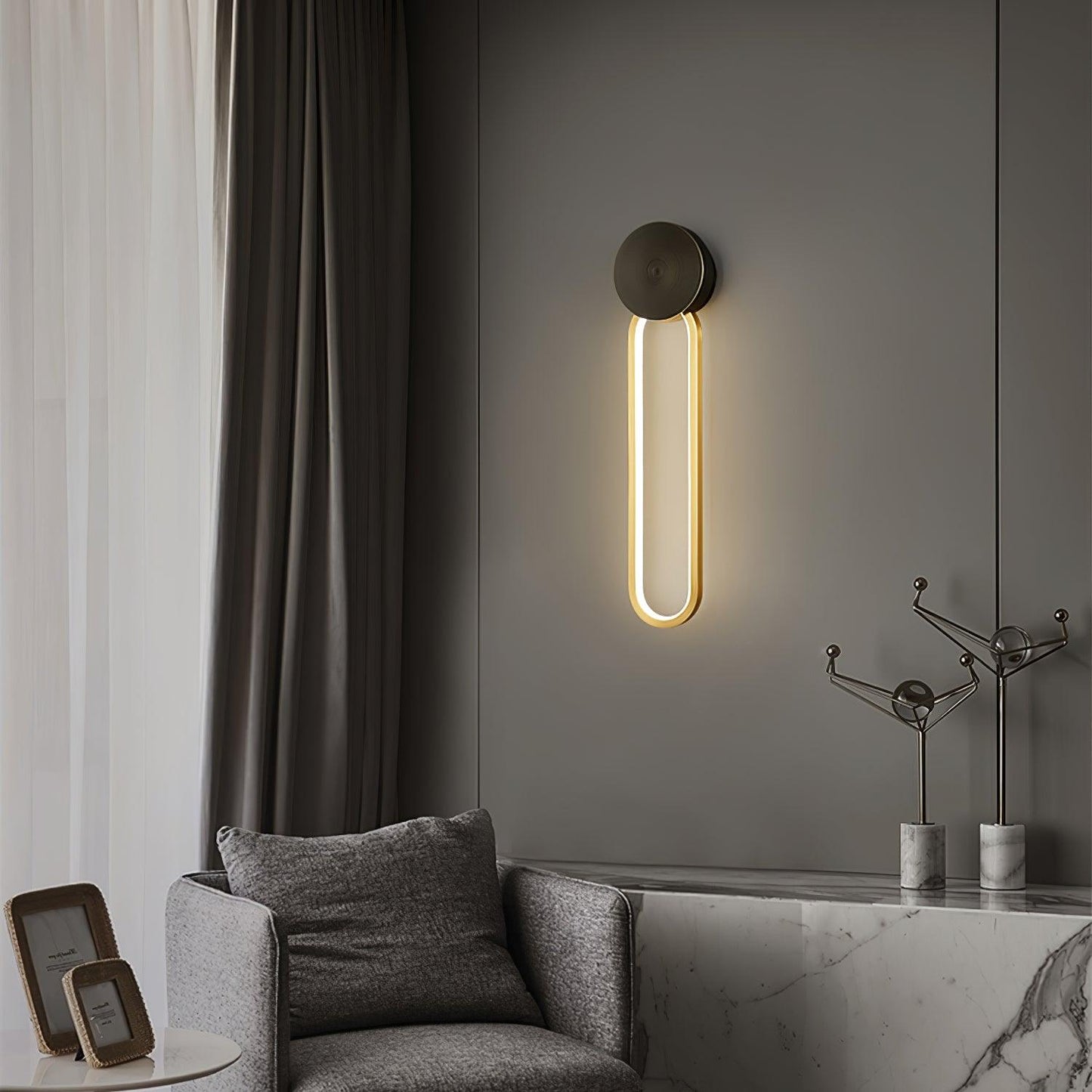 Simple Elliptical Wall sconce Wall Sconce