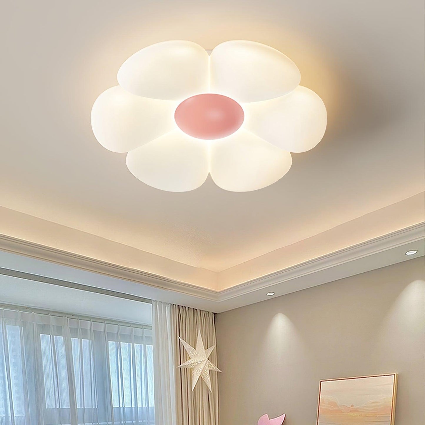 Six-leaf Flower Kids Room Overhead light Ceiling Lamp