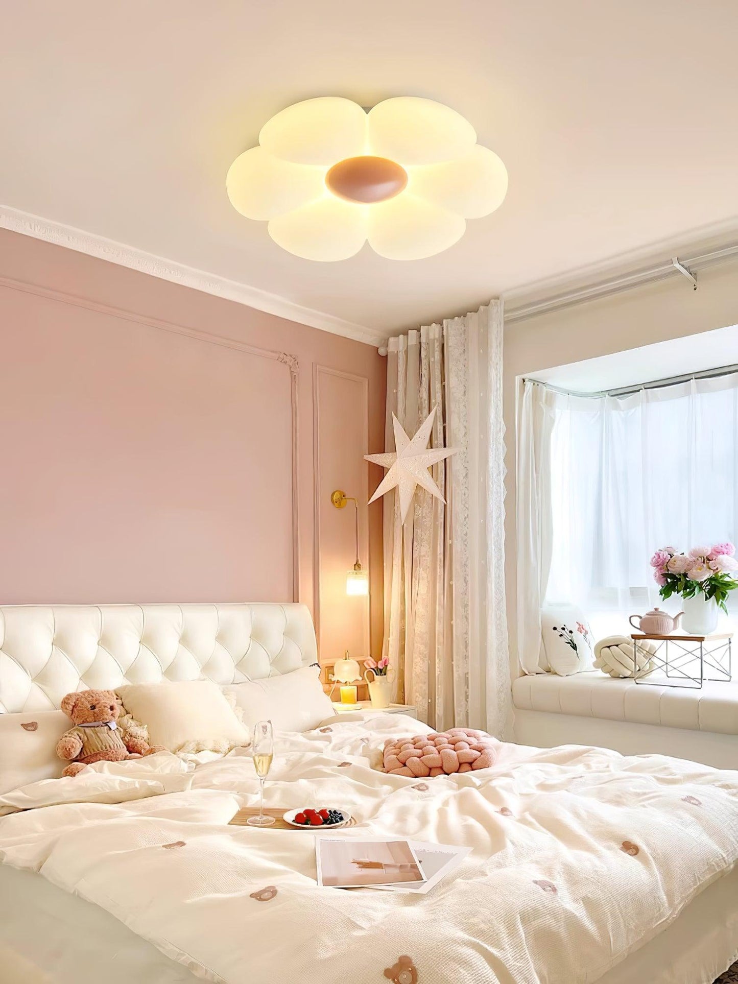 Six-leaf Flower Kids Room Overhead light Ceiling Lamp