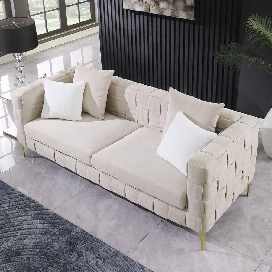 Snowflake Hand-Woven Upholstered Sofa