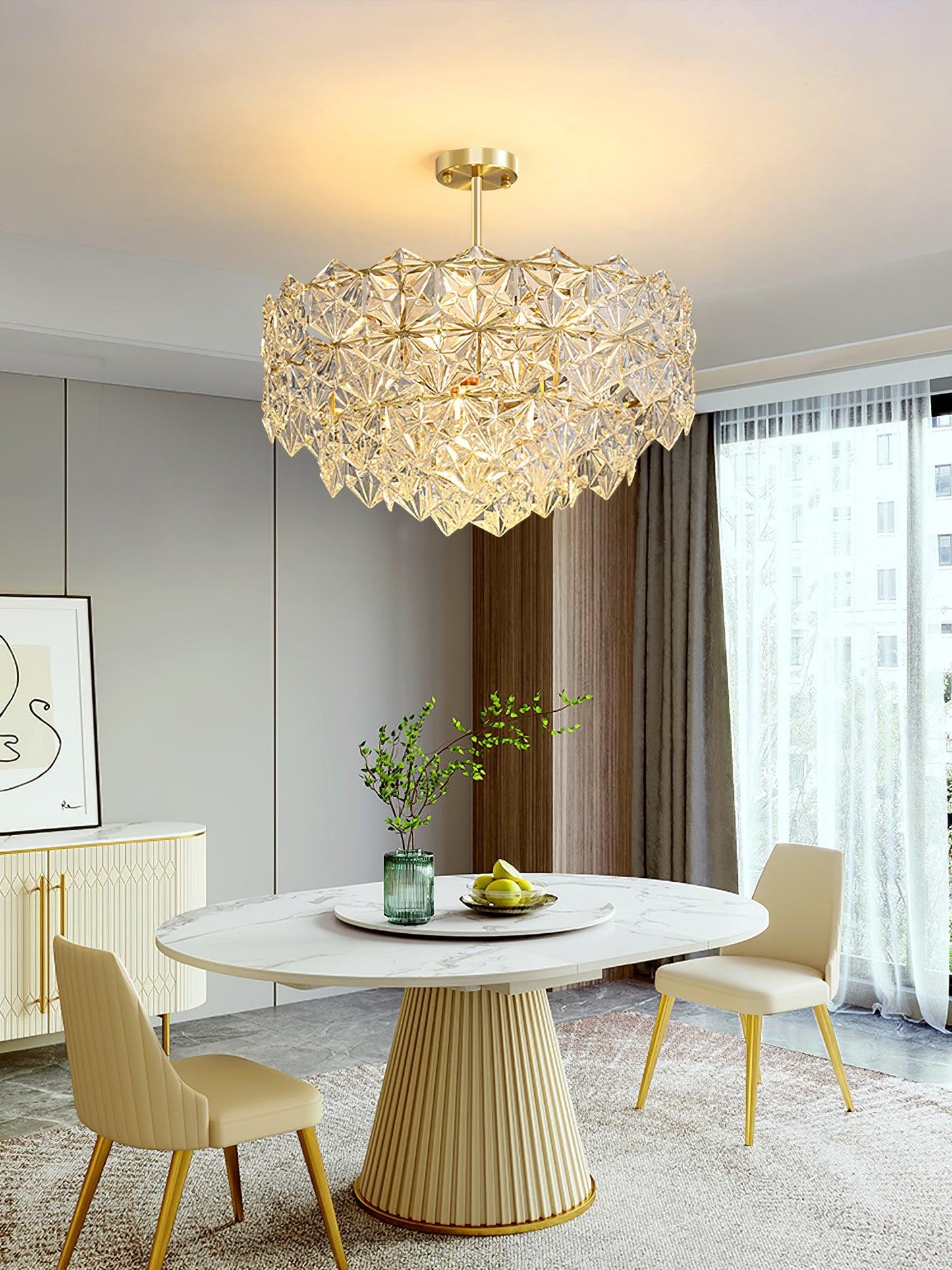 Snowflake Glass Pendant light Chandelier