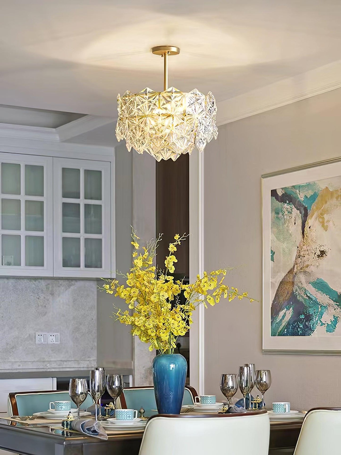 Snowflake Glass Pendant light Chandelier