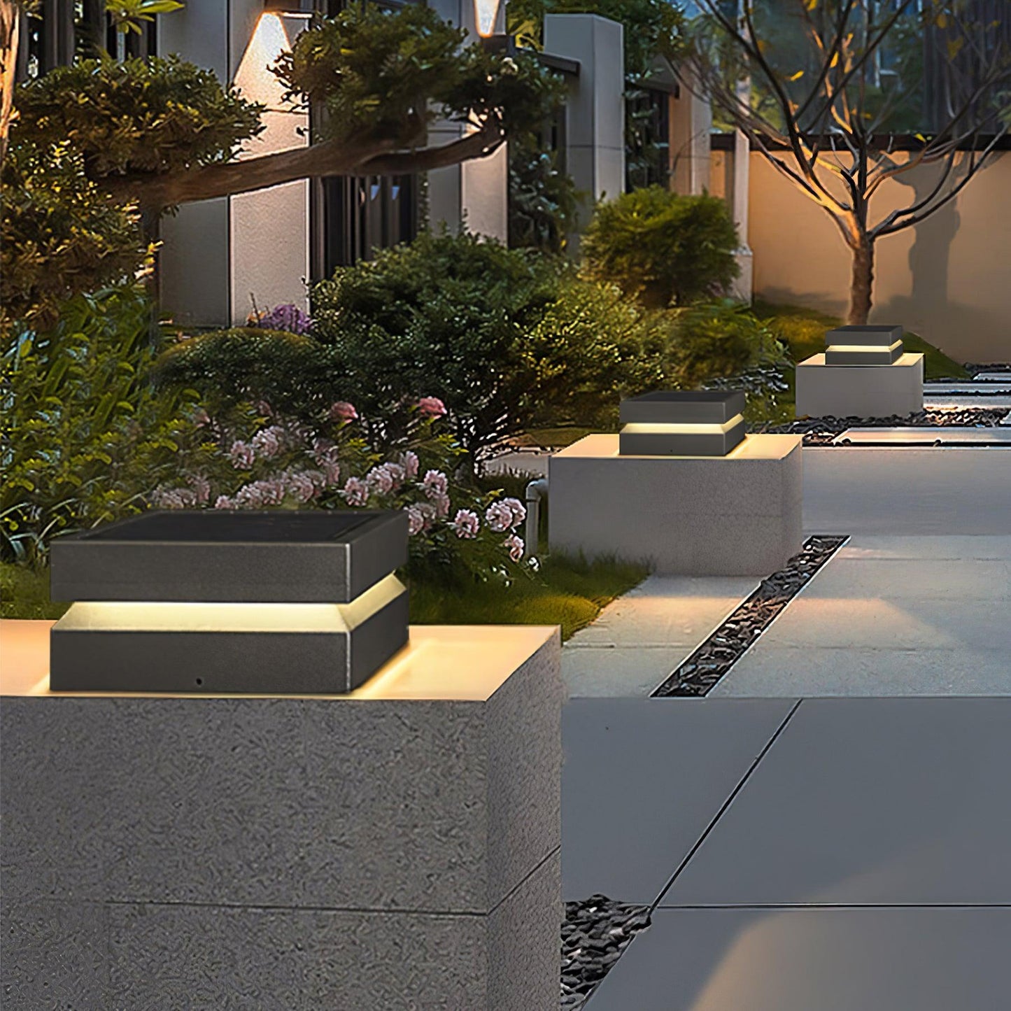 Square Post Floodlight Outdoor Light