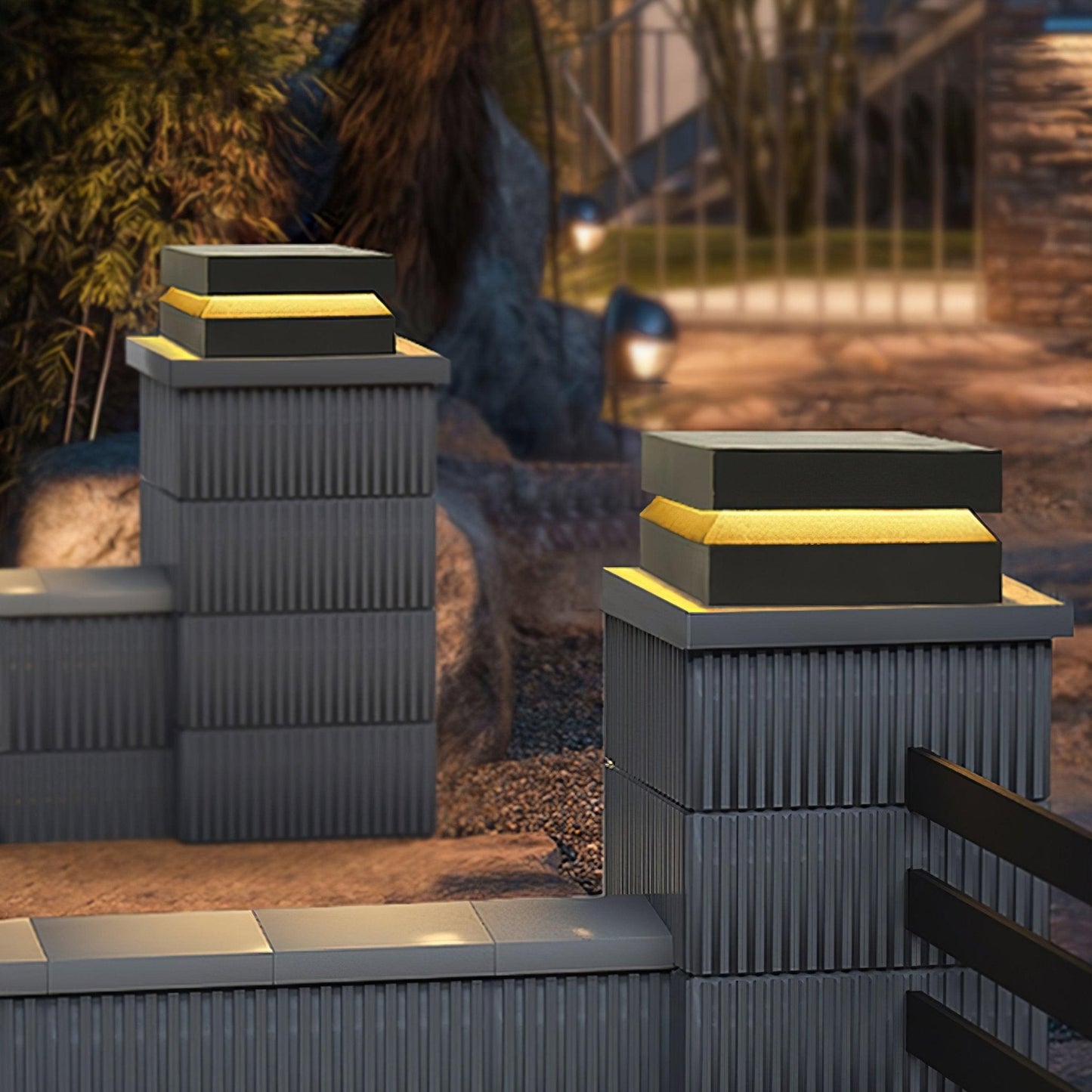 Square Post Floodlight Outdoor Light