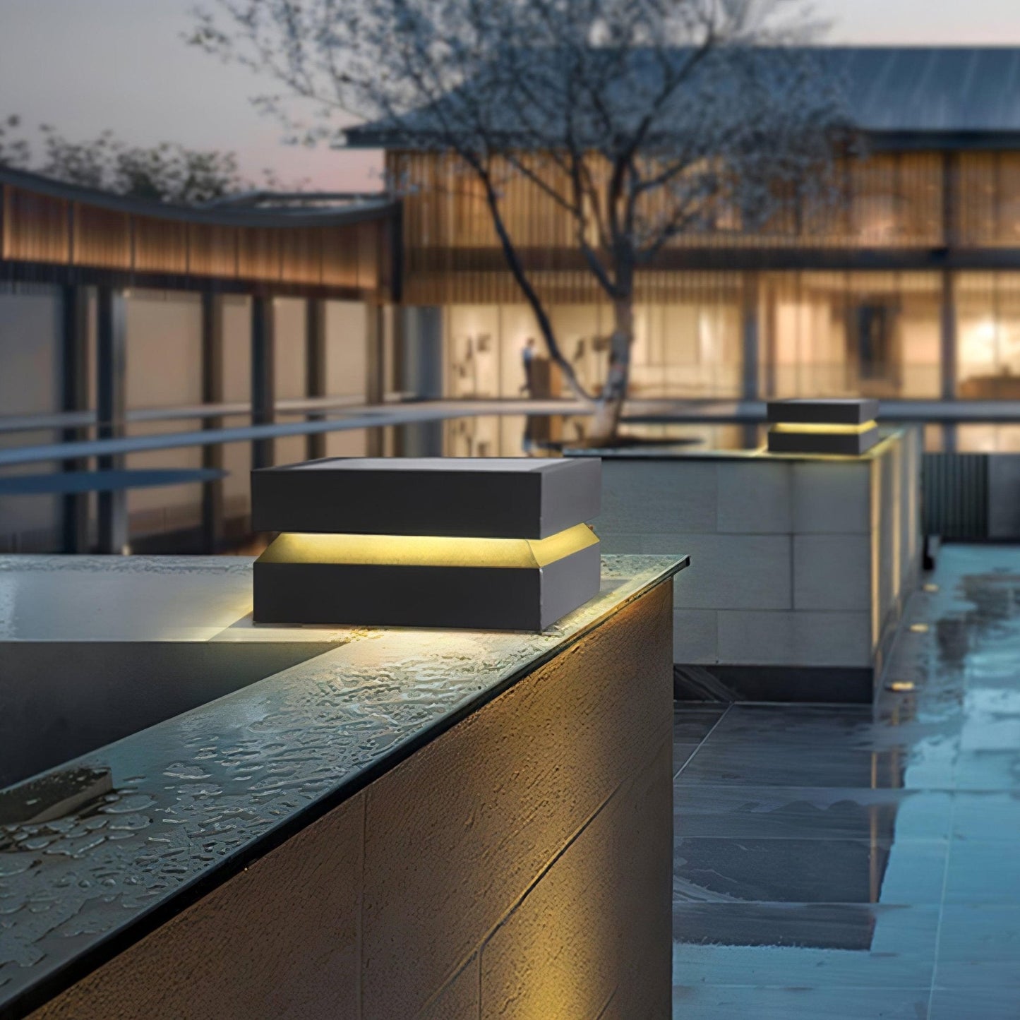 Square Post Floodlight Outdoor Light