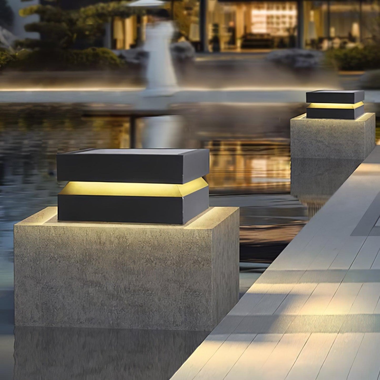 Square Post Floodlight Outdoor Light