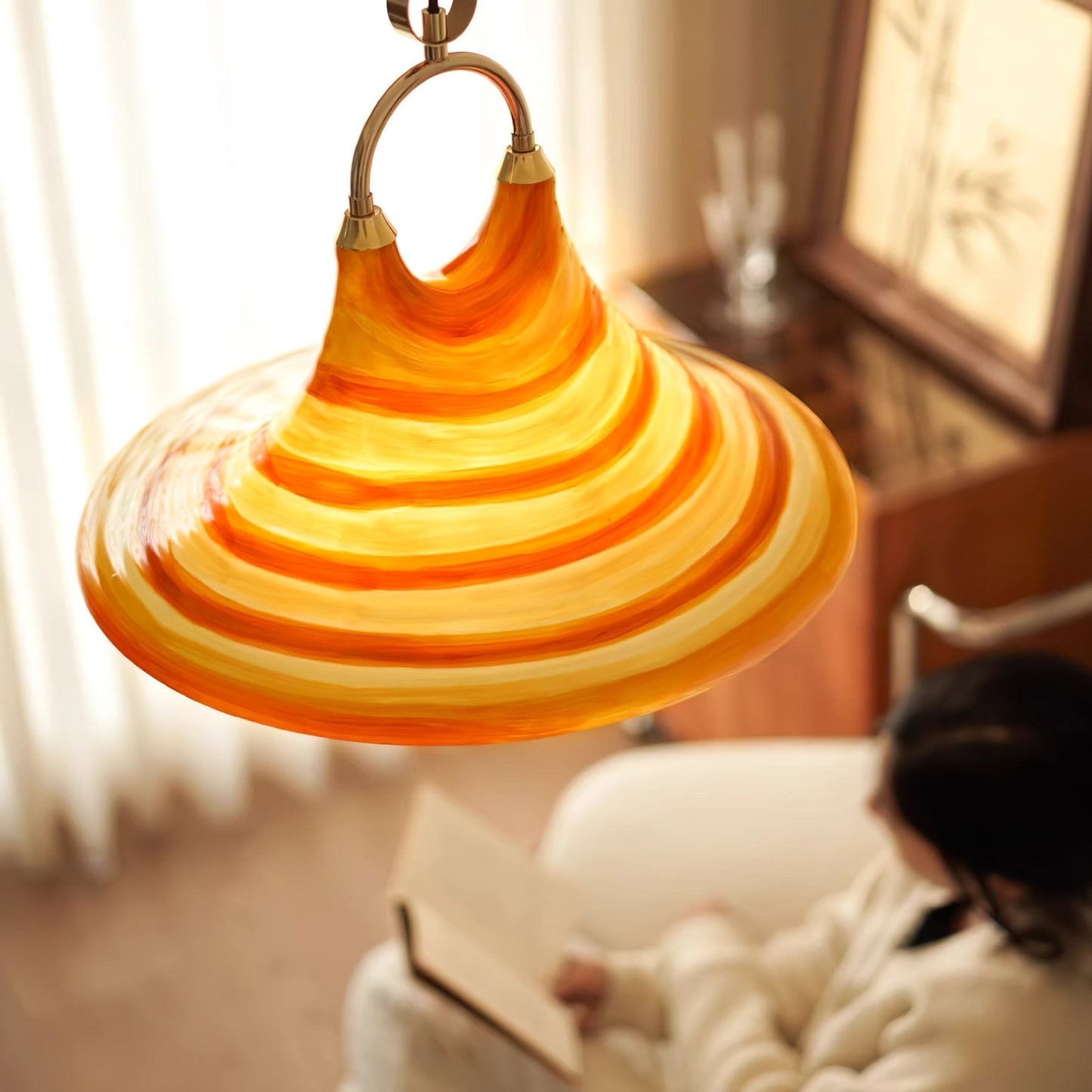 Solari Swirl Glass Pendant Light