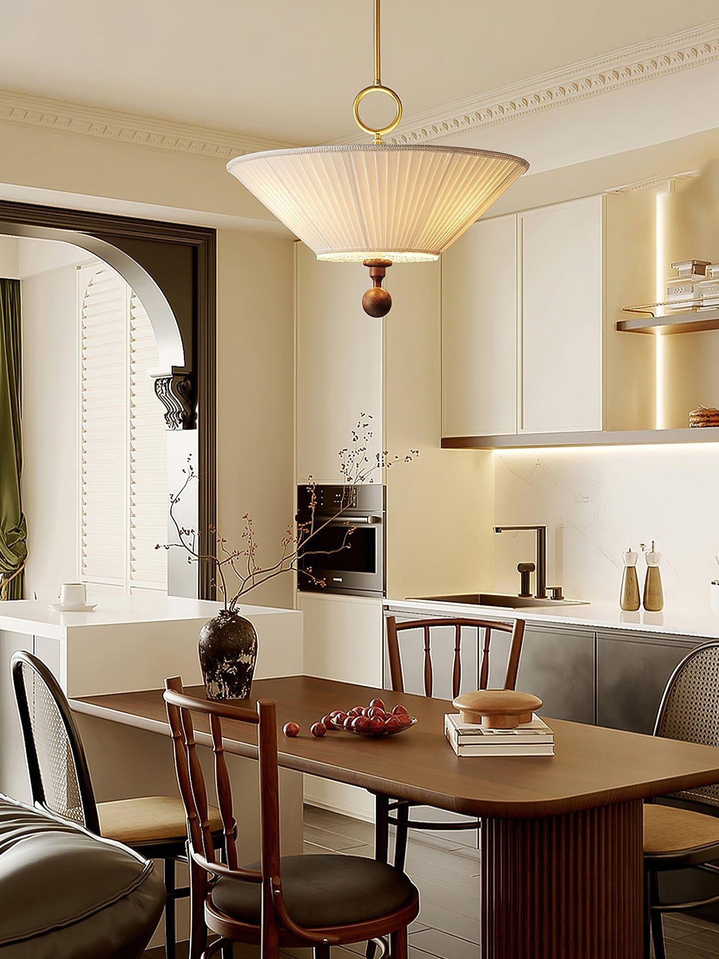 Solaria Pleated Pendant Light