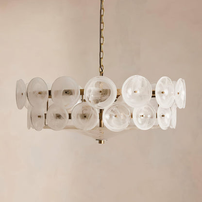 Solaris Disc Murano Candelabrum Chandelier