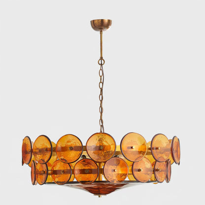 Solaris Disc Murano Candelabrum Chandelier