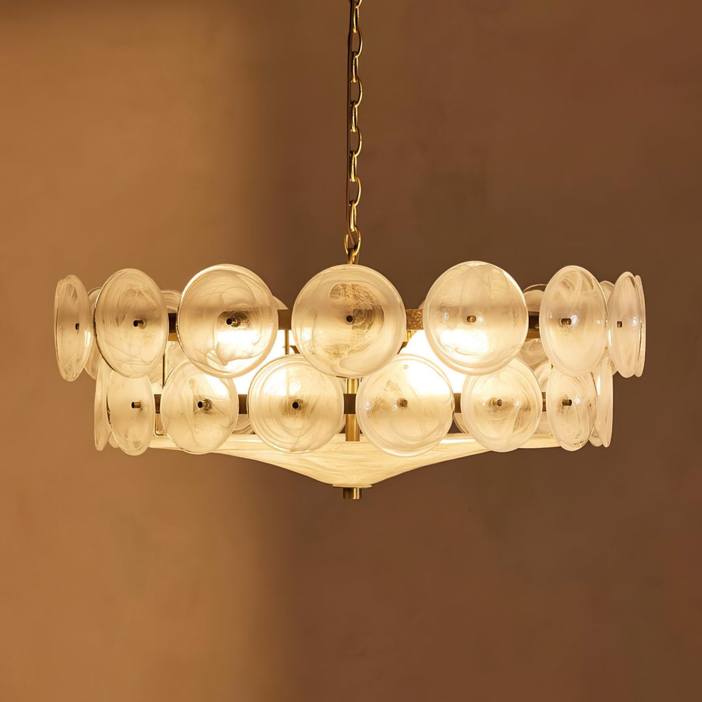 Solaris Disc Murano Candelabrum Chandelier