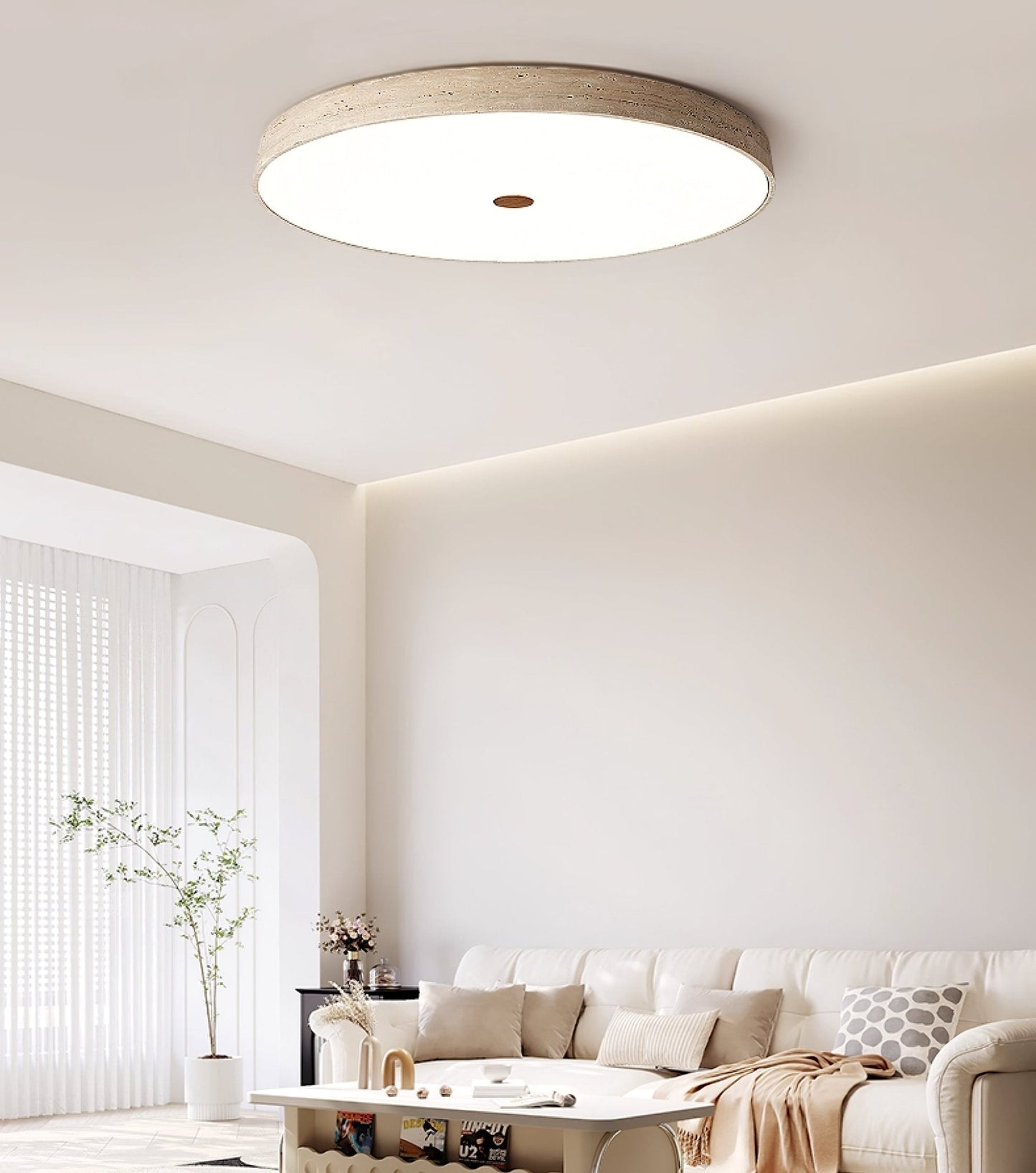 Solaro Travertine Ceiling Lamp