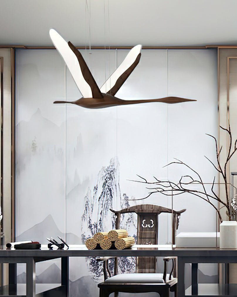 Solitude Crane Droplight Pendant Lamp