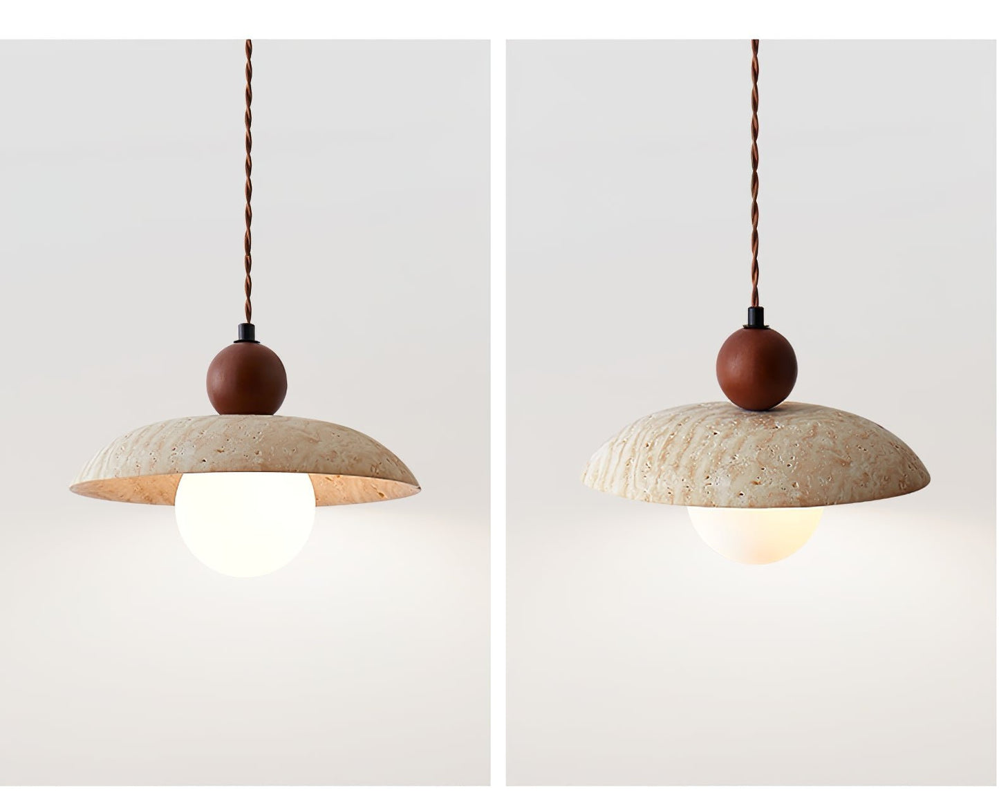 Soluna Travertine Pendant Light