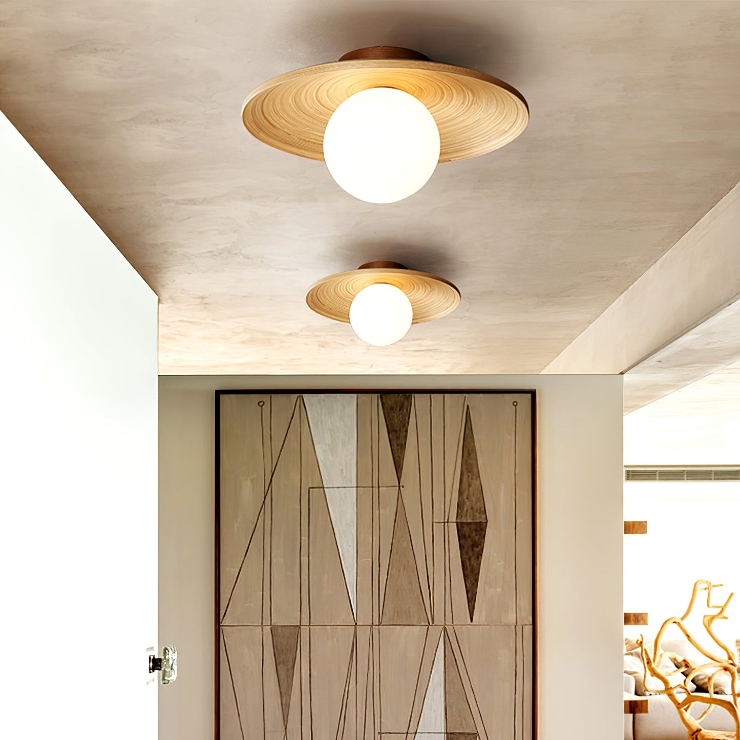 Soluna Wood Ceiling Light