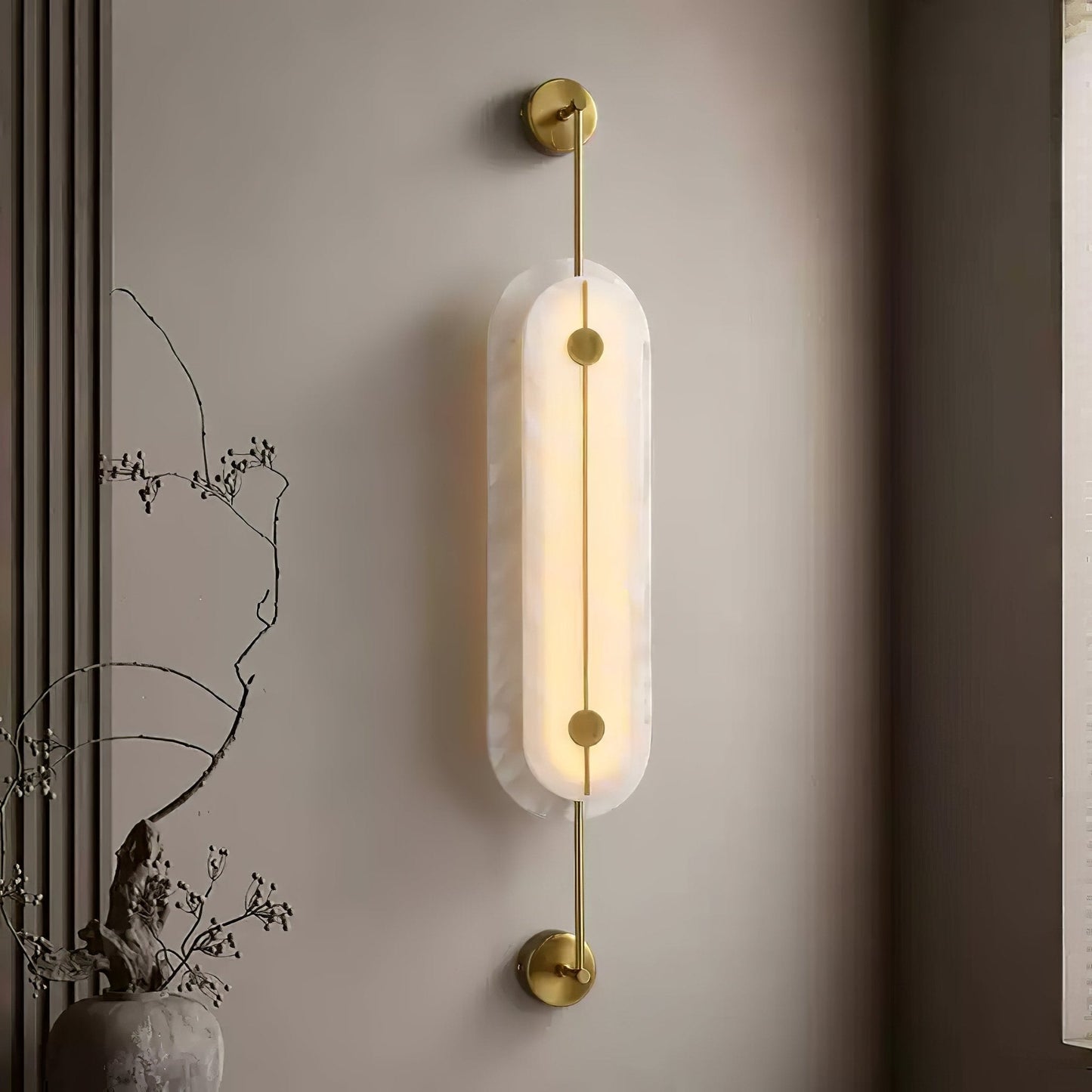 Solvane Alabaster Wall Sconce