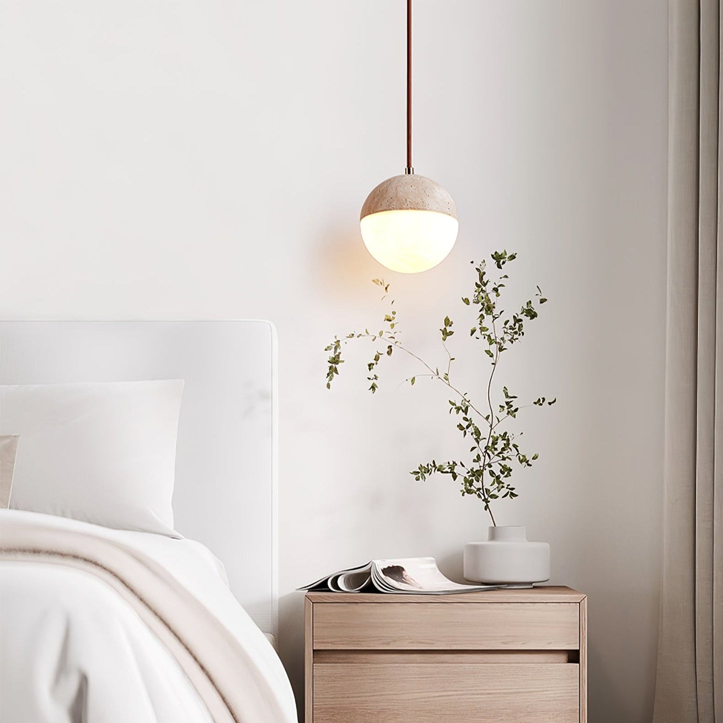 Soren Travertine Pendant Light