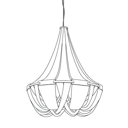 Tassel Aluminum Chain Crown Chandelier