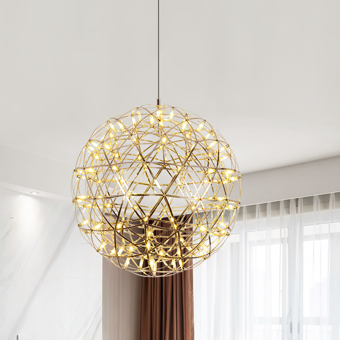 Silver Spark Ball Houselight Pendant Light