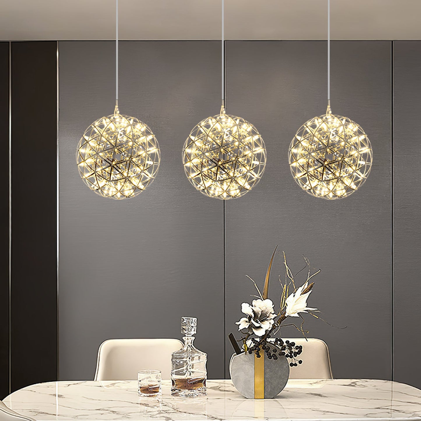 Gold Spark Ball Drop light Pendant Light