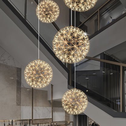 Silver Spark Ball Houselight Pendant Light