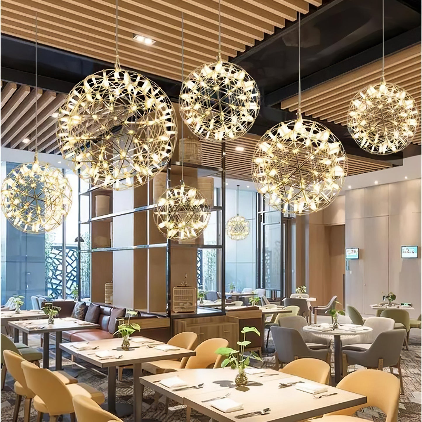 Silver Spark Ball Houselight Pendant Light