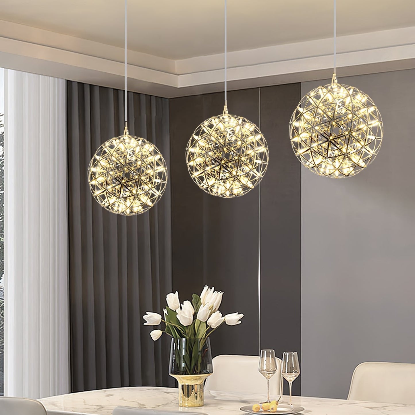 Gold Spark Ball Drop light Pendant Light