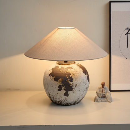 Speckled Globe Ceramic Table Lamp
