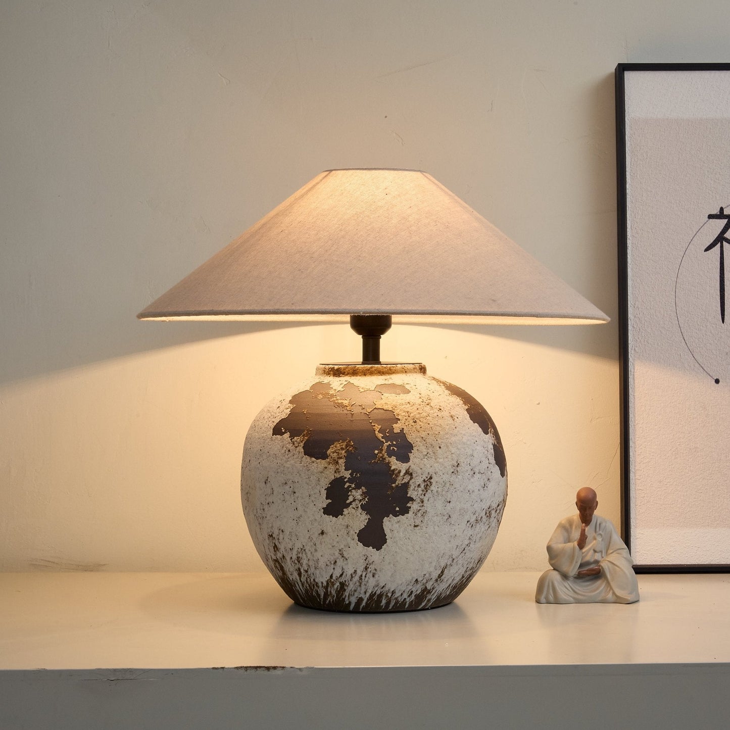 Speckled Globe Ceramic Table Lamp