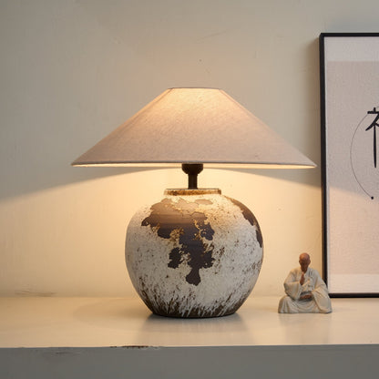 Speckled Globe Ceramic Table Lamp