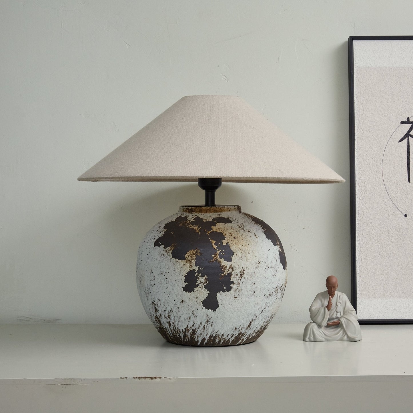 Speckled Globe Ceramic Table Lamp
