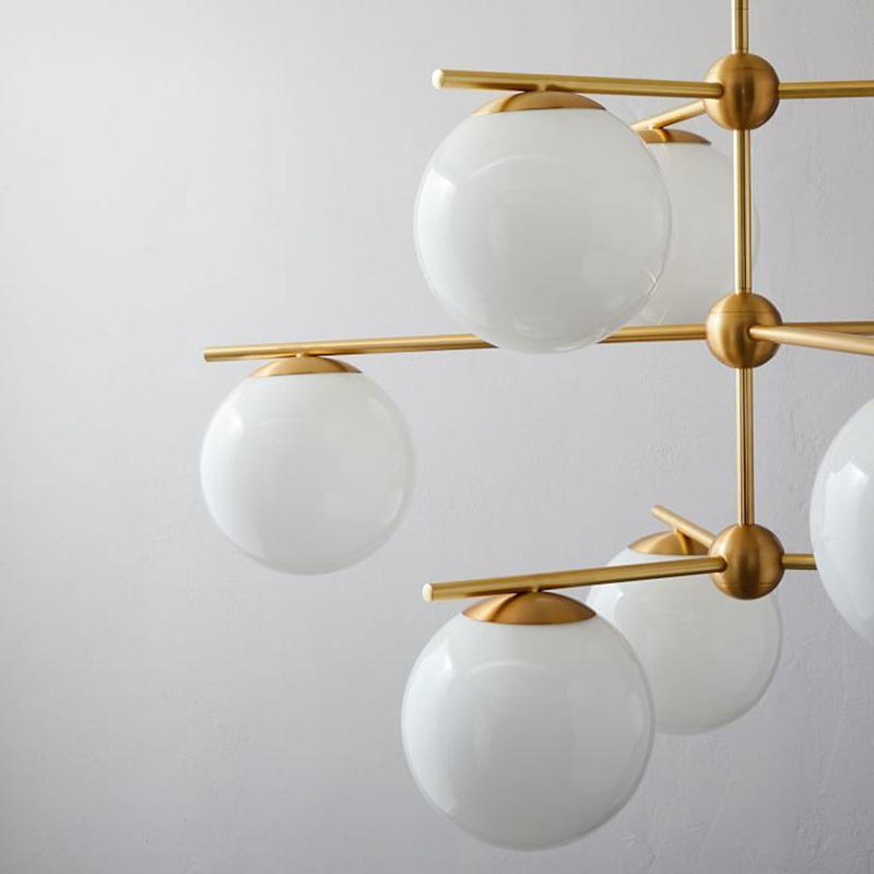 Sphere & Stem Candelabrum Chandelier