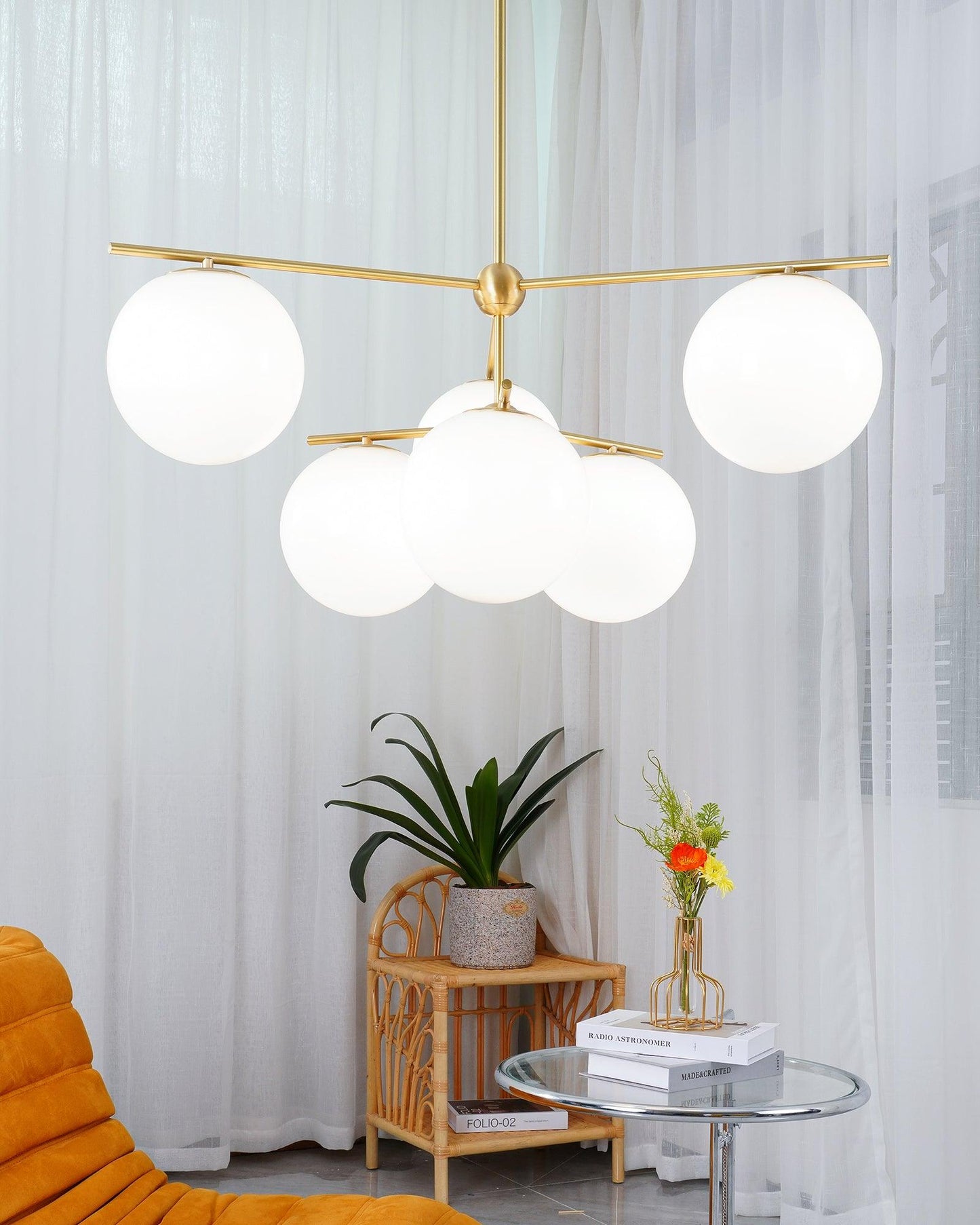 Sphere & Stem Candelabrum Chandelier